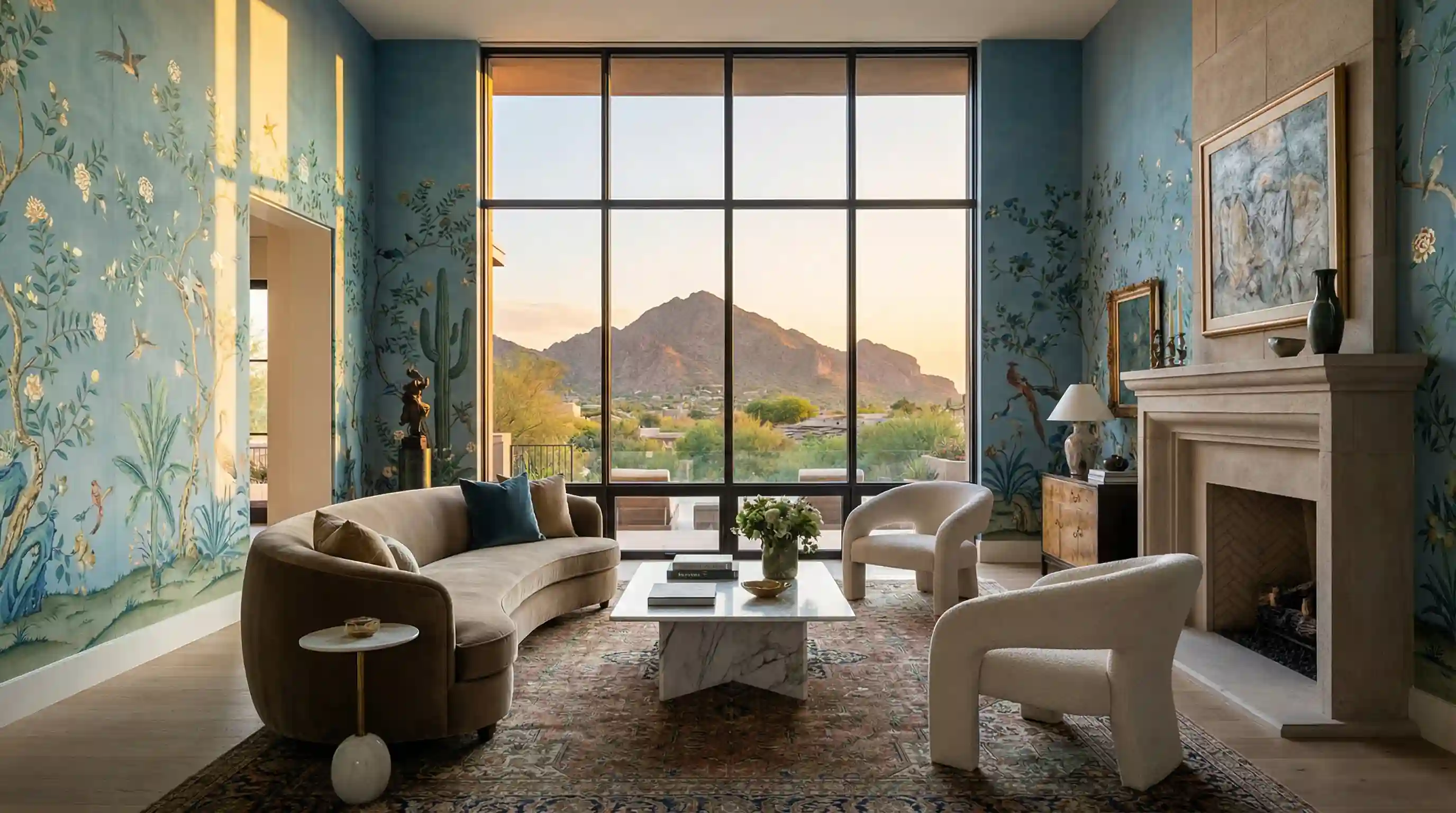 Residential Wallpaper Installation service by Phoenix Elite Wallpapering Experts in Arcadia, Phoenix